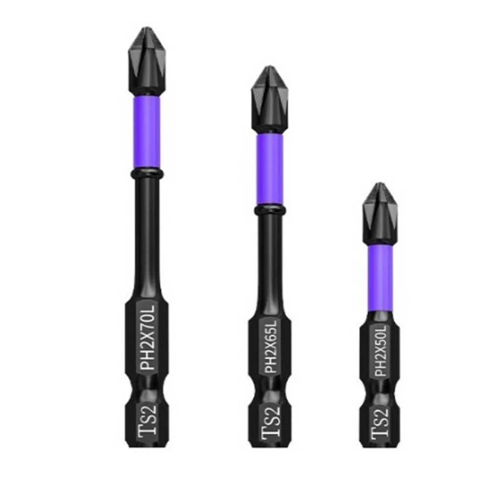 3X Batch Head Cross Screwdriver for Hand Tools (50-70mm)