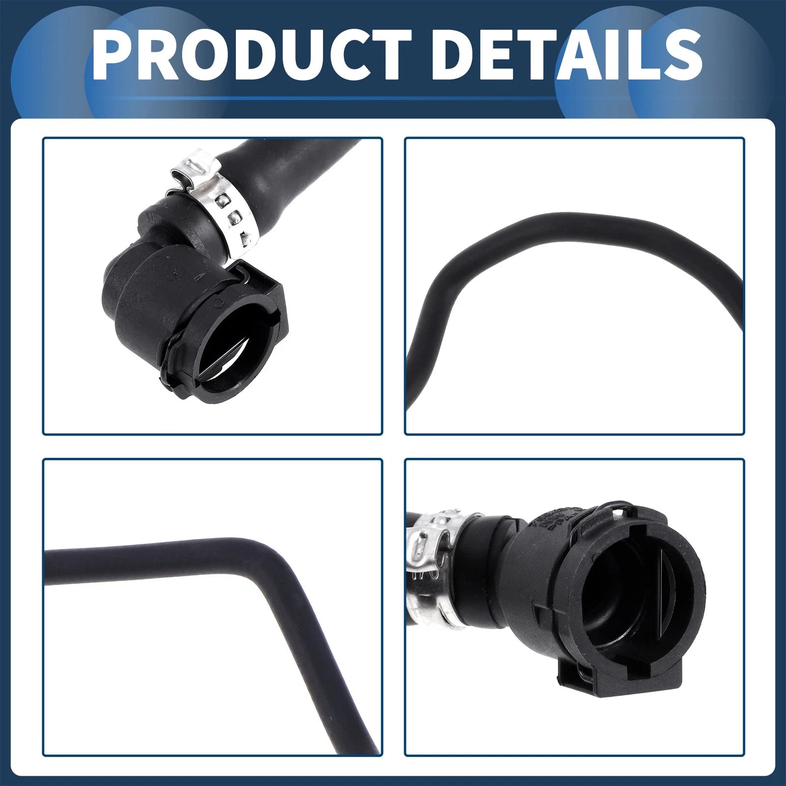 Radiator Hose for BMW X3 X4 (2018–2019) No. 17127535528 Rubber Black