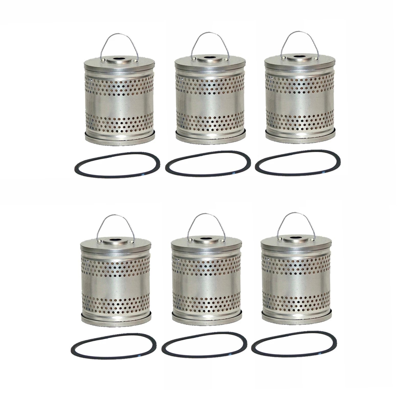 Set of 6 Engine Oil Filters for Wix 51010 (Cartridge Lube Metal Canister)