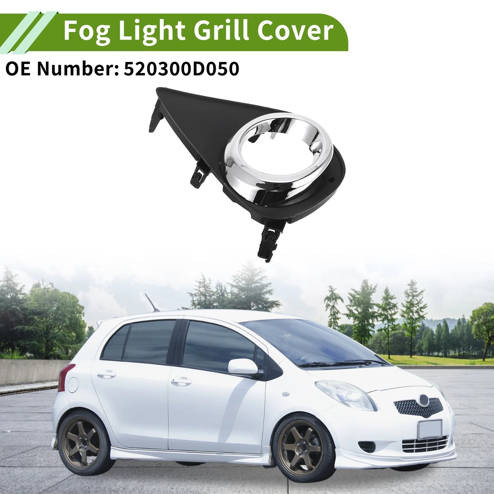 1 Pc Fog Light Grill for Toyota Yaris (2015–2017) No. 520300D050