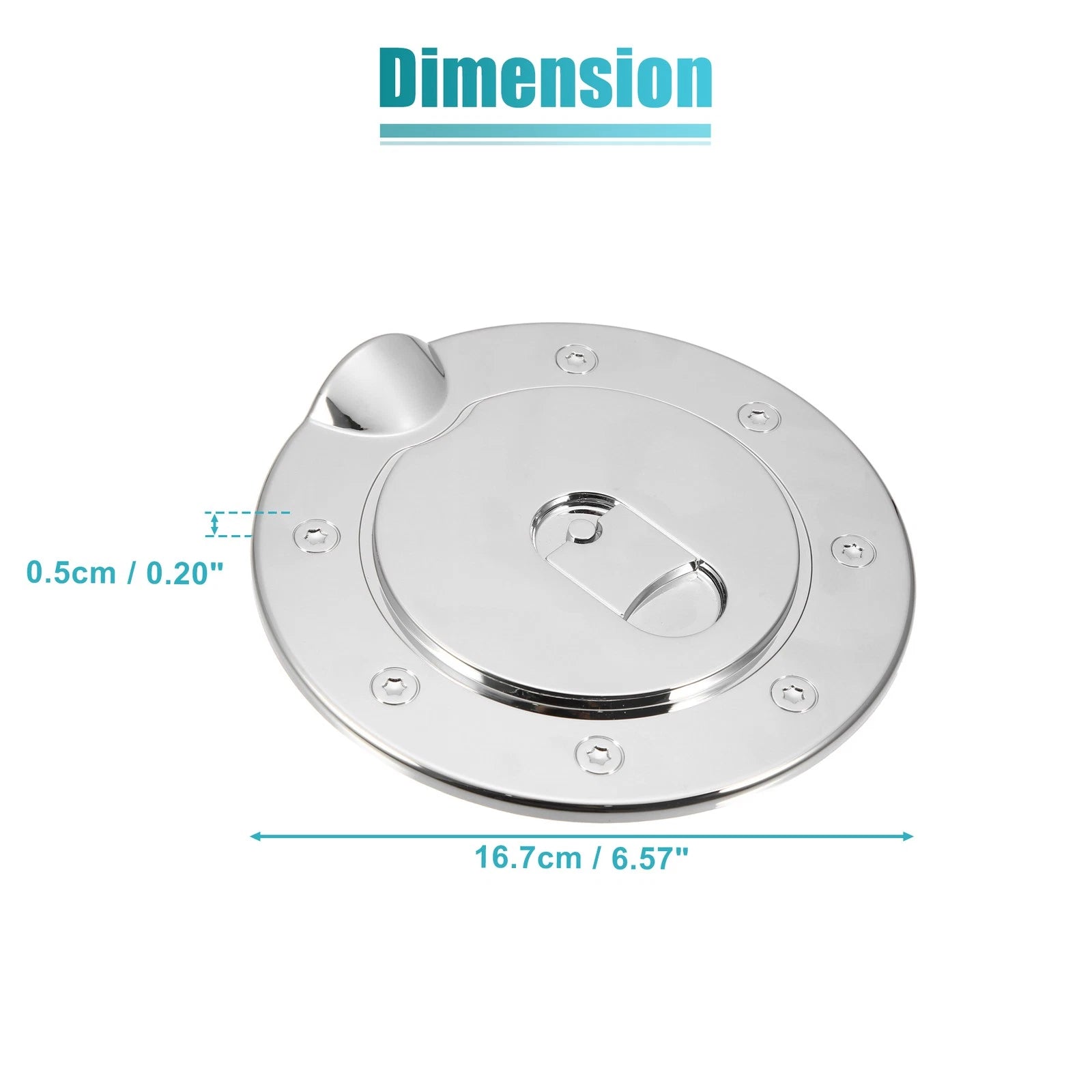 Chrome Plated Fuel Tank Filler Cap Cover for Dodge Ram 1500 