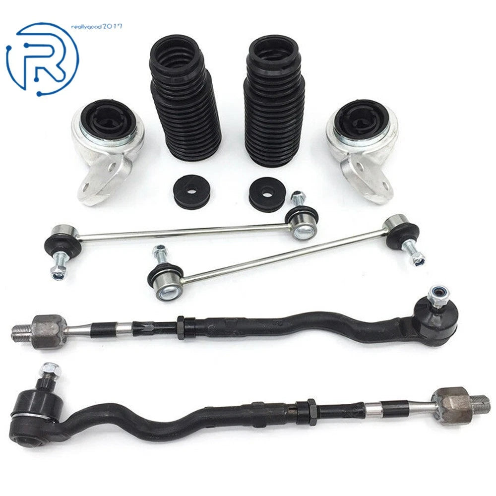 10X Control Arm Ball Joint Tie Rod Boot Kit for BMW E46 E90 (1998-2013)