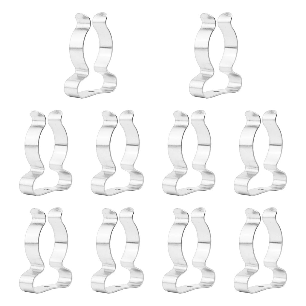 Set of 10 Terry Clips Tool Spring Fasteners 10mm/12mm Manganese Steel