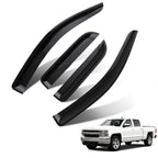 Set of 4 Window Visors Rain Guards for Chevy Silverado Double Cab (2014–2018)