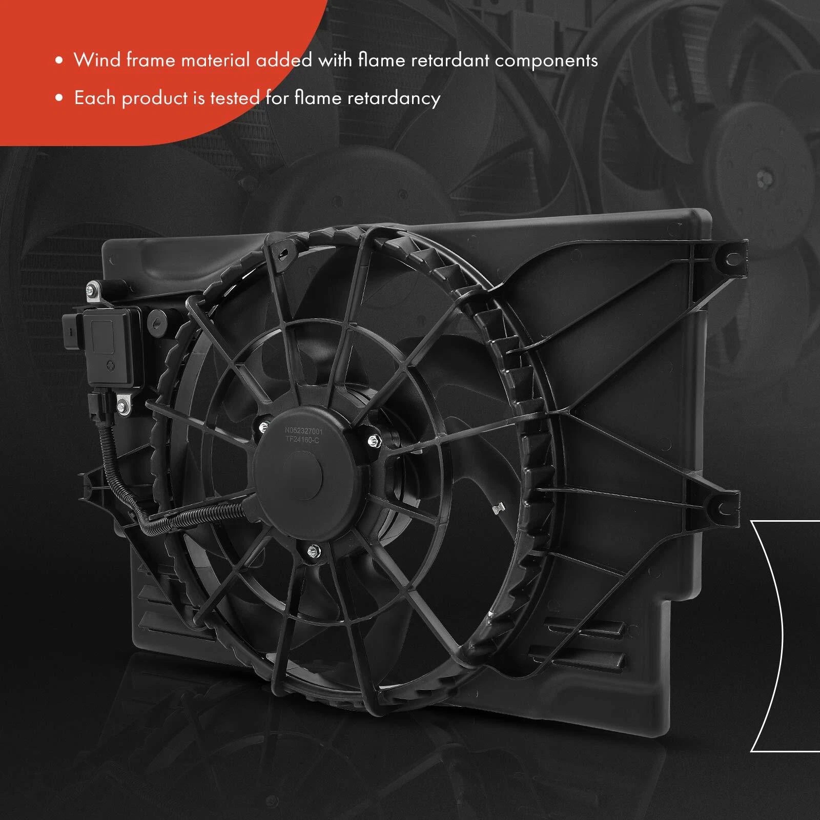 Cooling Fan Assembly with Control Module for Hyundai Elantra Kia Forte