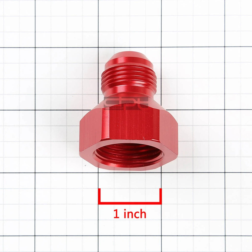 12AN to 10AN Red Aluminum Anodized Fitting Adapter for Universal Applications