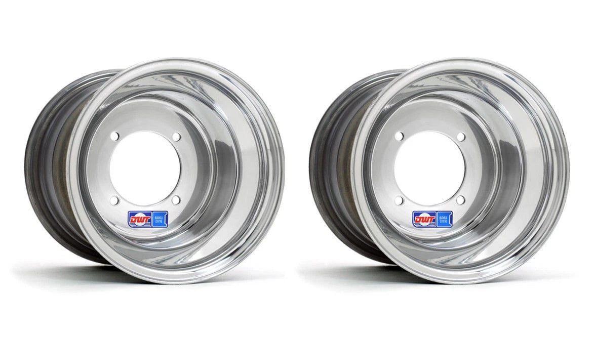 Set of 2 Polished Rear Wheels 8" 8x10 4/115 for Yamaha Raptor YFZ450 Banshee
