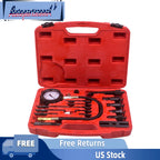 Diesel Engine Compression Gauge Tester with Injector Adaptor for