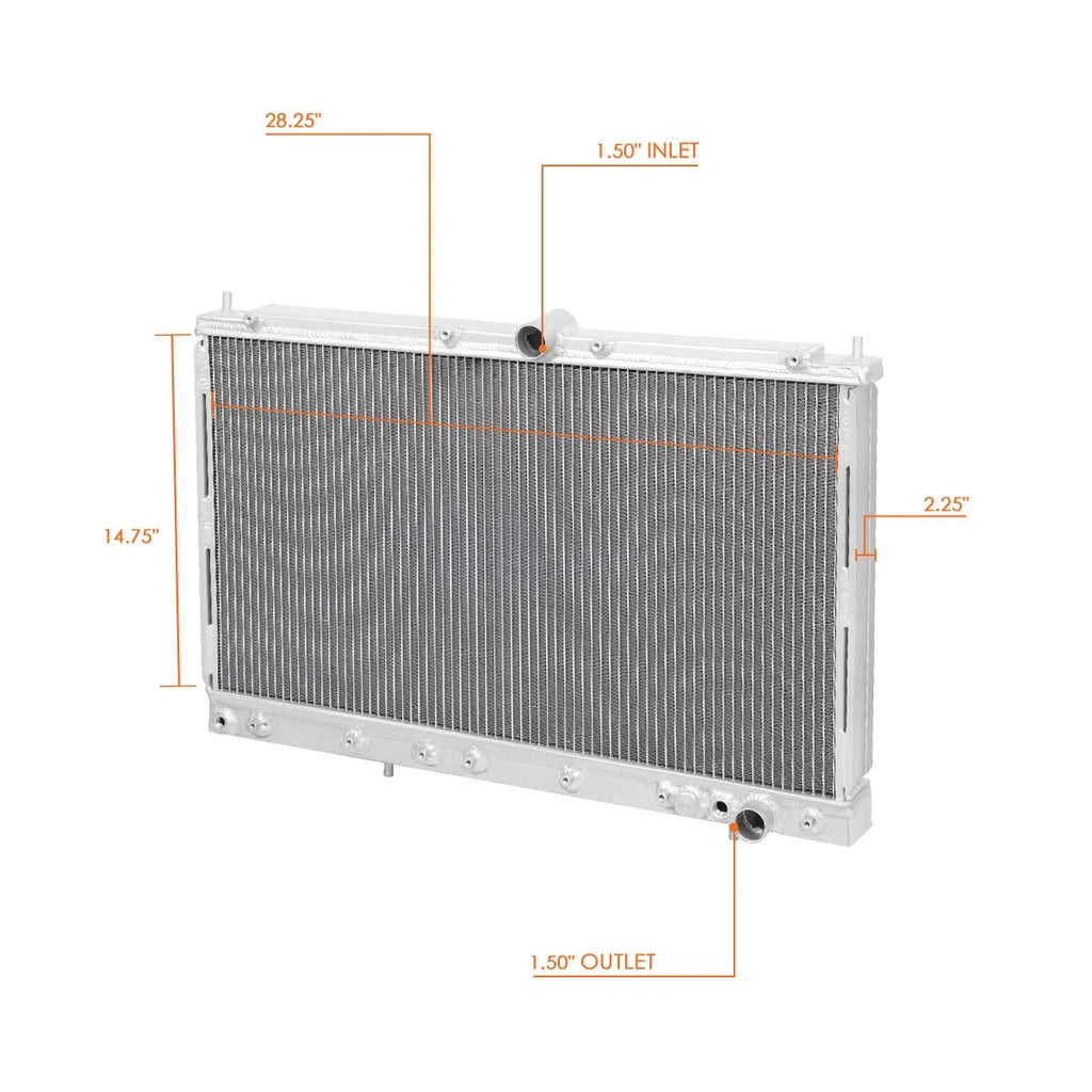 2X Aluminum Core Radiator for Mitsubishi 3000GT/Dodge Stealth (1991–1999)
