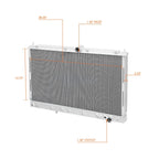2X Aluminum Core Radiator for Mitsubishi 3000GT/Dodge Stealth (1991–1999)
