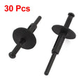 Mudguard Rivet Fastener 6mm Black Plastic 30 Pcs for BMW 520/535
