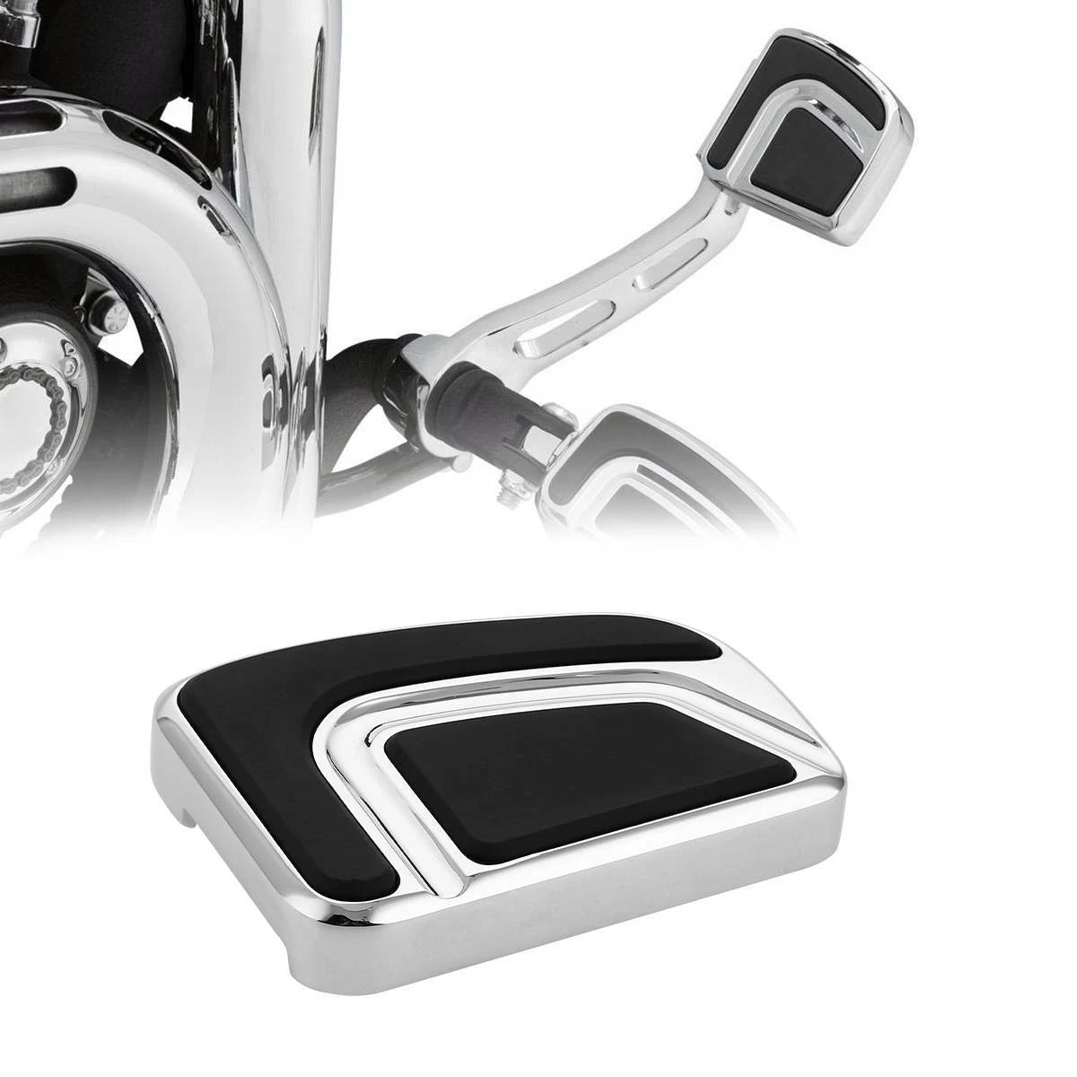 Chrome Large Brake Pedal for Harley Touring Tri Glide Softail (2014–2023)