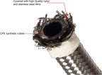 10FT AN8 Nylon Braided Oil Fuel Line + Fittings for Universal Applications