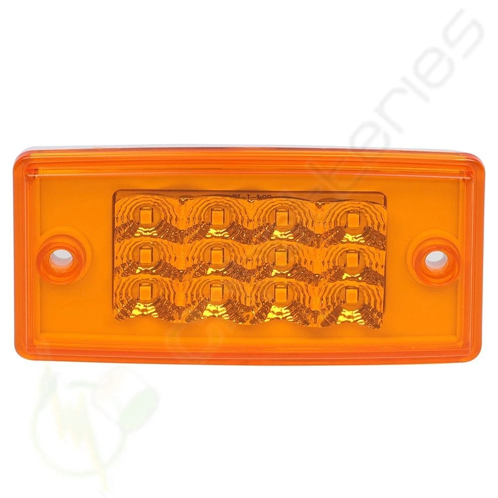 Set of 4 LED Amber Side Marker Turn Signal for Truck Trailer (12V)