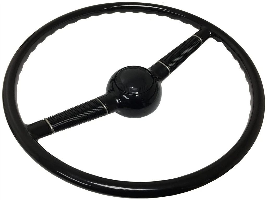 Steering Wheel Horn for 1940 Ford Deluxe Taper (16 Inch Gloss Black)