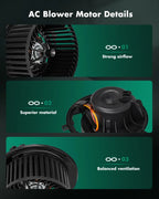 HVAC Heater Blower Motor Fan for Volkswagen Jetta (2013–2015), Audi A3 (2006–2013)