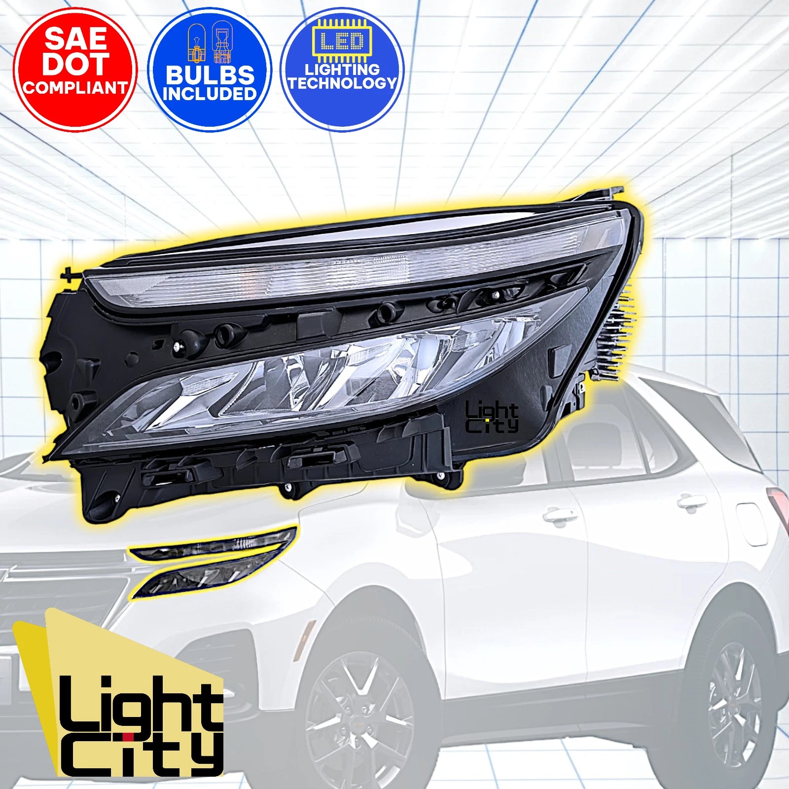 LED Headlight for Chevy Equinox LS (2022–2024) - Left, Halogen Signal Module