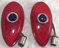 LED Tail Light Inserts Pair Blue Dot Tear Drop Lens for Ford (1938–1939)