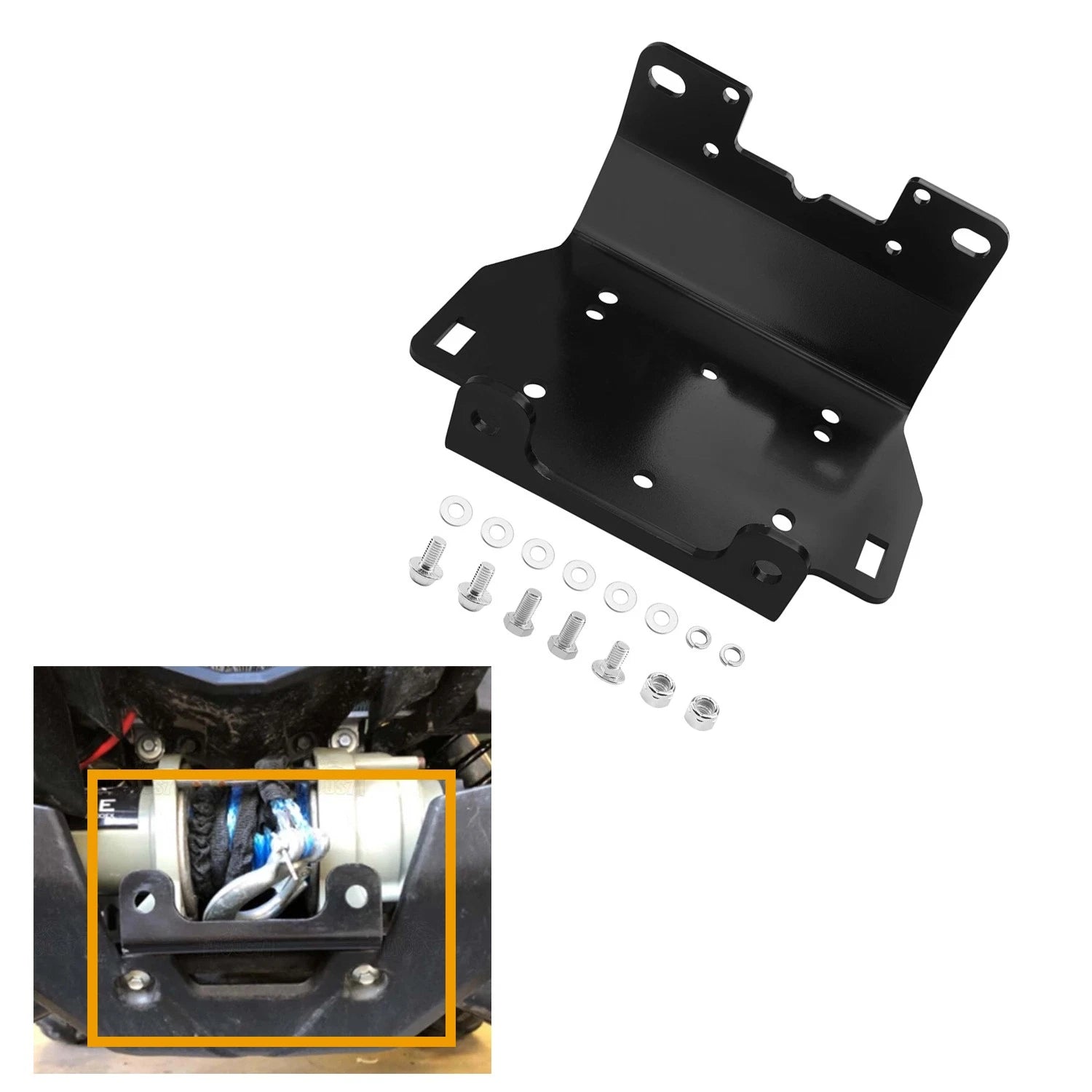Winch Plow Mount Bracket Kit for Yamaha Grizzly Kodiak 700 (2016–2023)