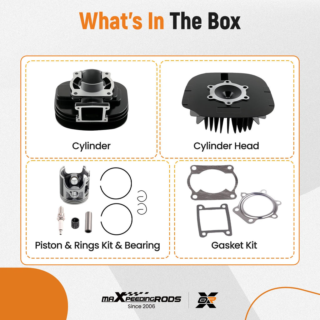 Top End Kit with Piston Rings & Gasket for Yamaha YFS200 Blaster (1988–2006)