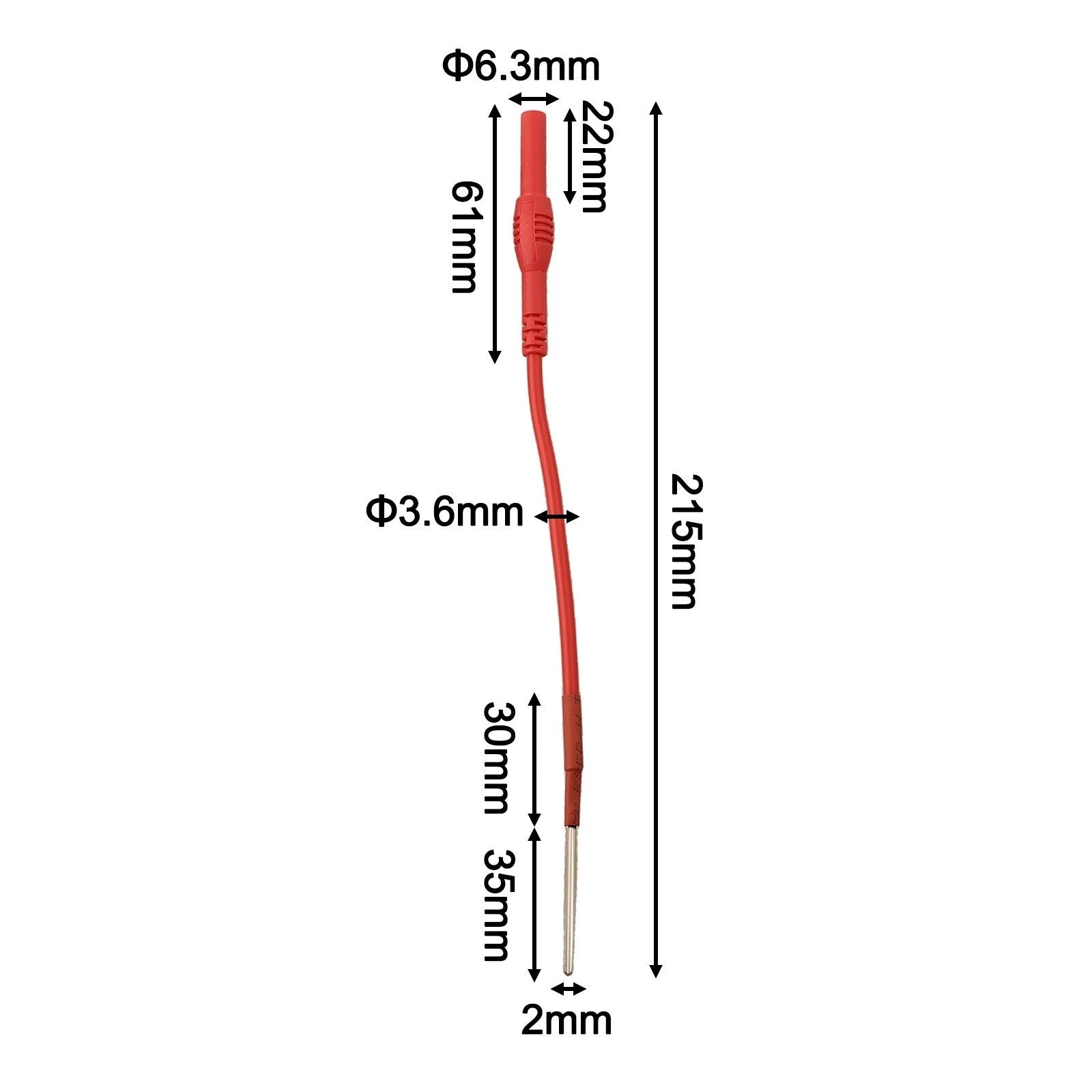 Set of 4 Spoon Shaped Flexible Probes for Electrical Testing Tools