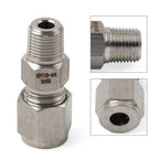 Compression Fitting 1/8" NPT 6mm OD Stainless Steel Double Ferrule