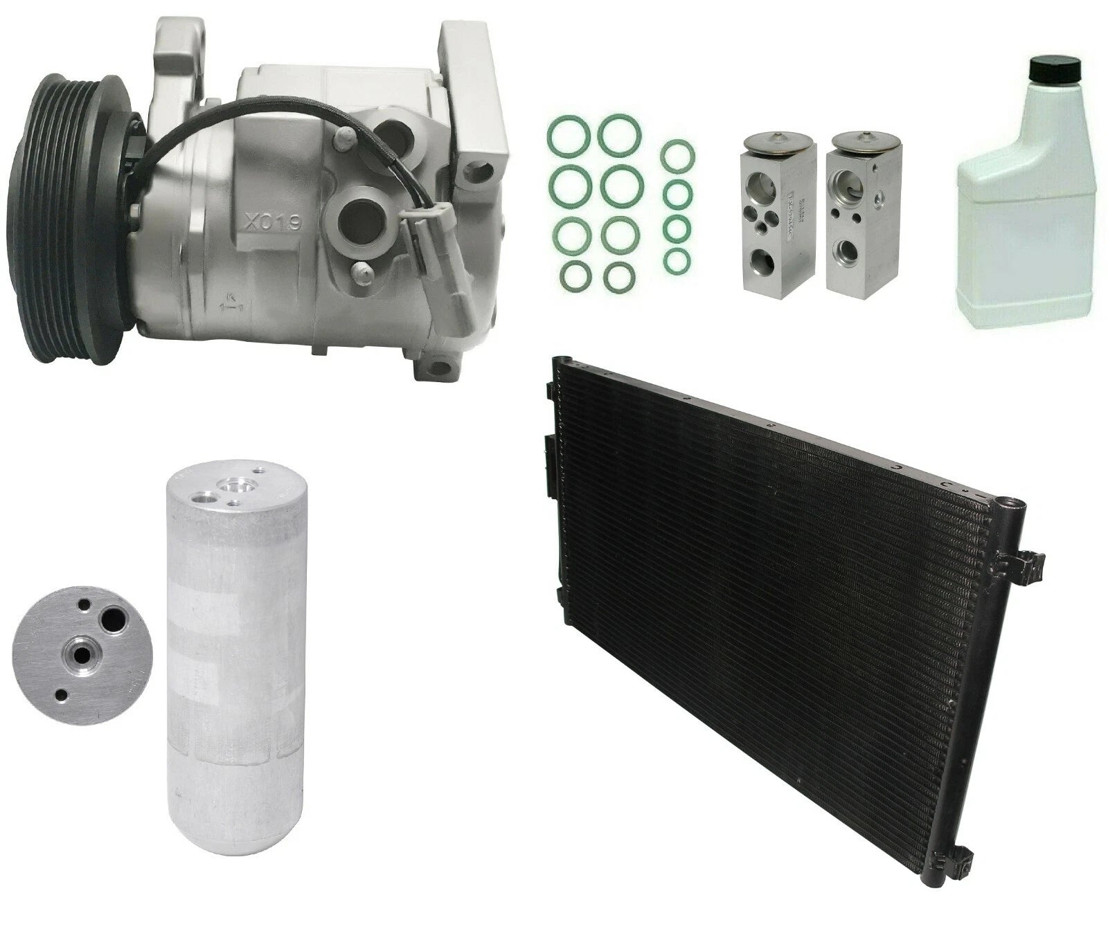 A C Compressor Kit Replacement with Condenser for Dodge Ram (2003–2008)