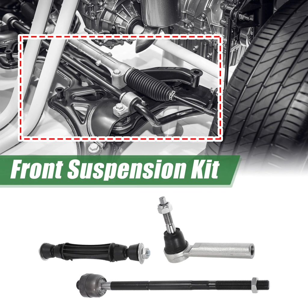 6X Front Suspension Kit Tie Rod End Sway Bar Link for Cadillac Escalade (2015–2019)