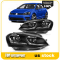 Pair Full LED DRL Headlights for Volkswagen Golf MK7 (2015–2017)