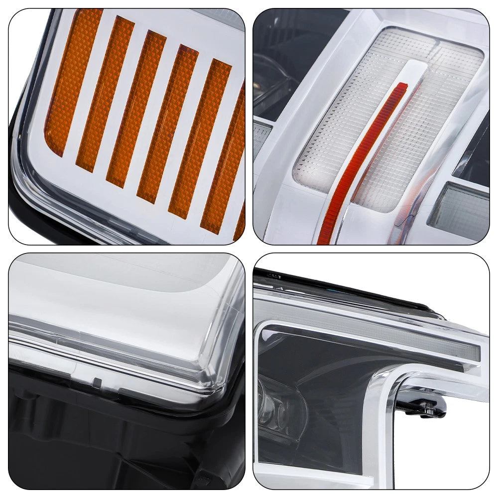 Full LED Headlight for Ford F250 SuperDuty (2020–2022) Chrome Trim Right