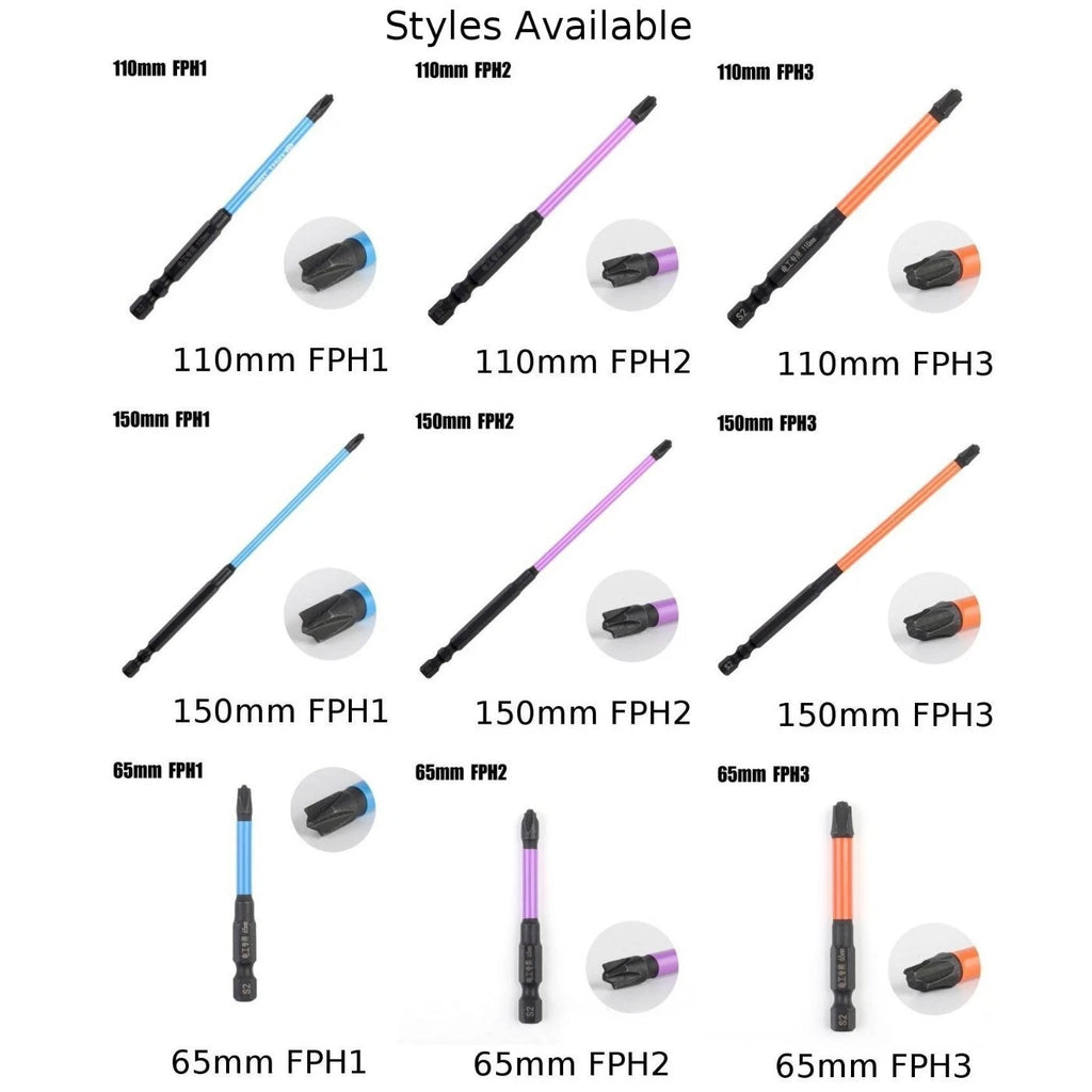 Screwdriver Bit Set for Socket Switch 65-150mm Cross