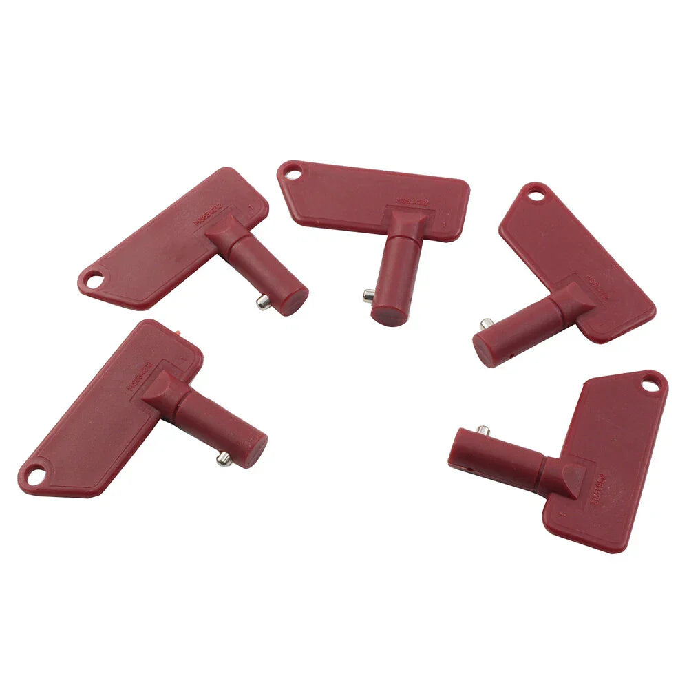 5 x Ignition Keys for Terex Battery Disconnect Isolator