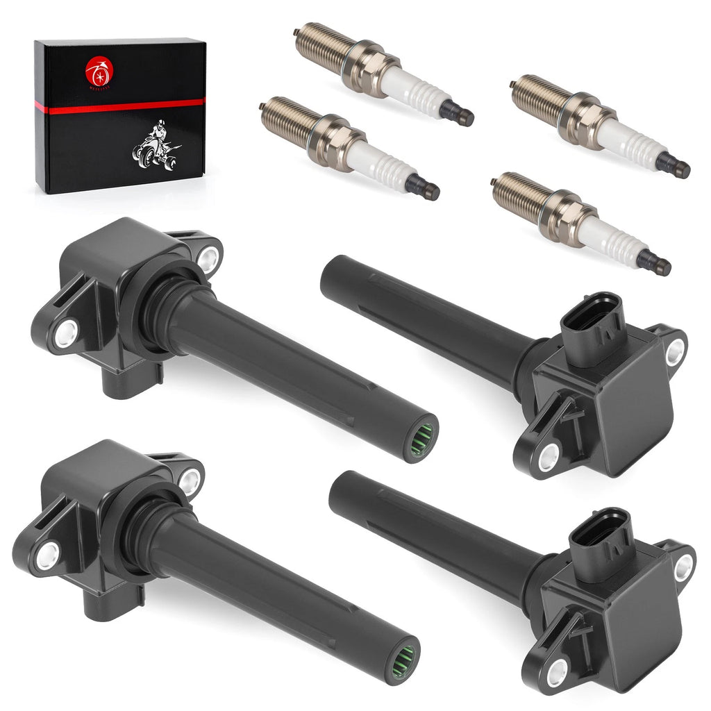 Set of 4 Ignition Coils w/ Spark Plug for Yamaha TX1800 AR190 SX190 (2019–2023)