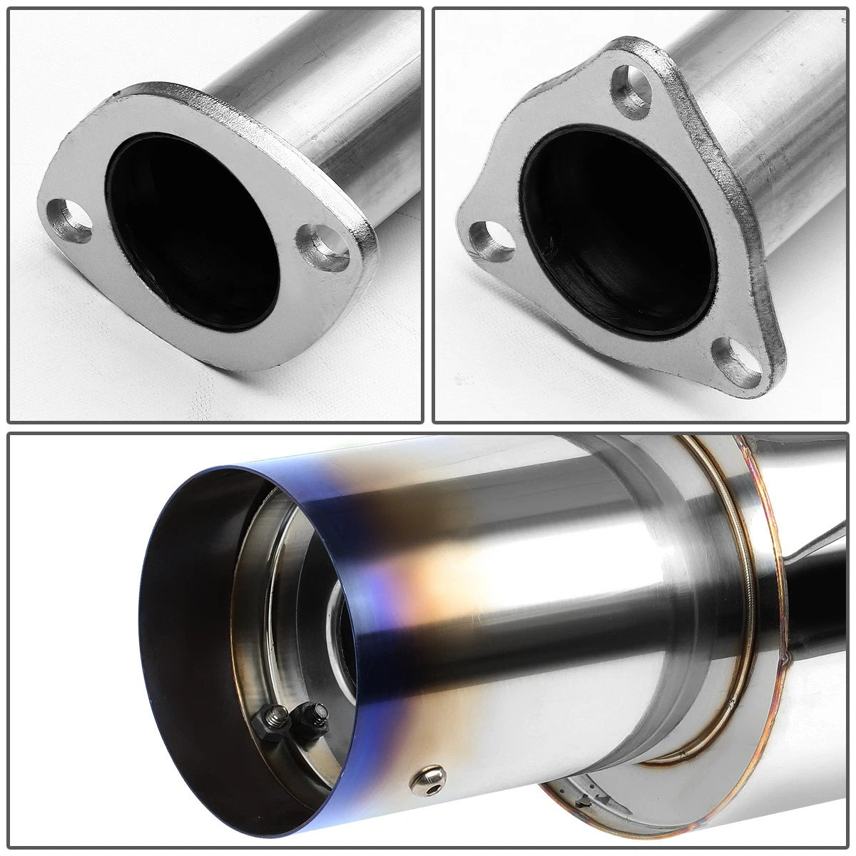 Catback Exhaust Muffler for Honda Prelude H22 BB5/BB9 (1997–2001) 4" Tip
