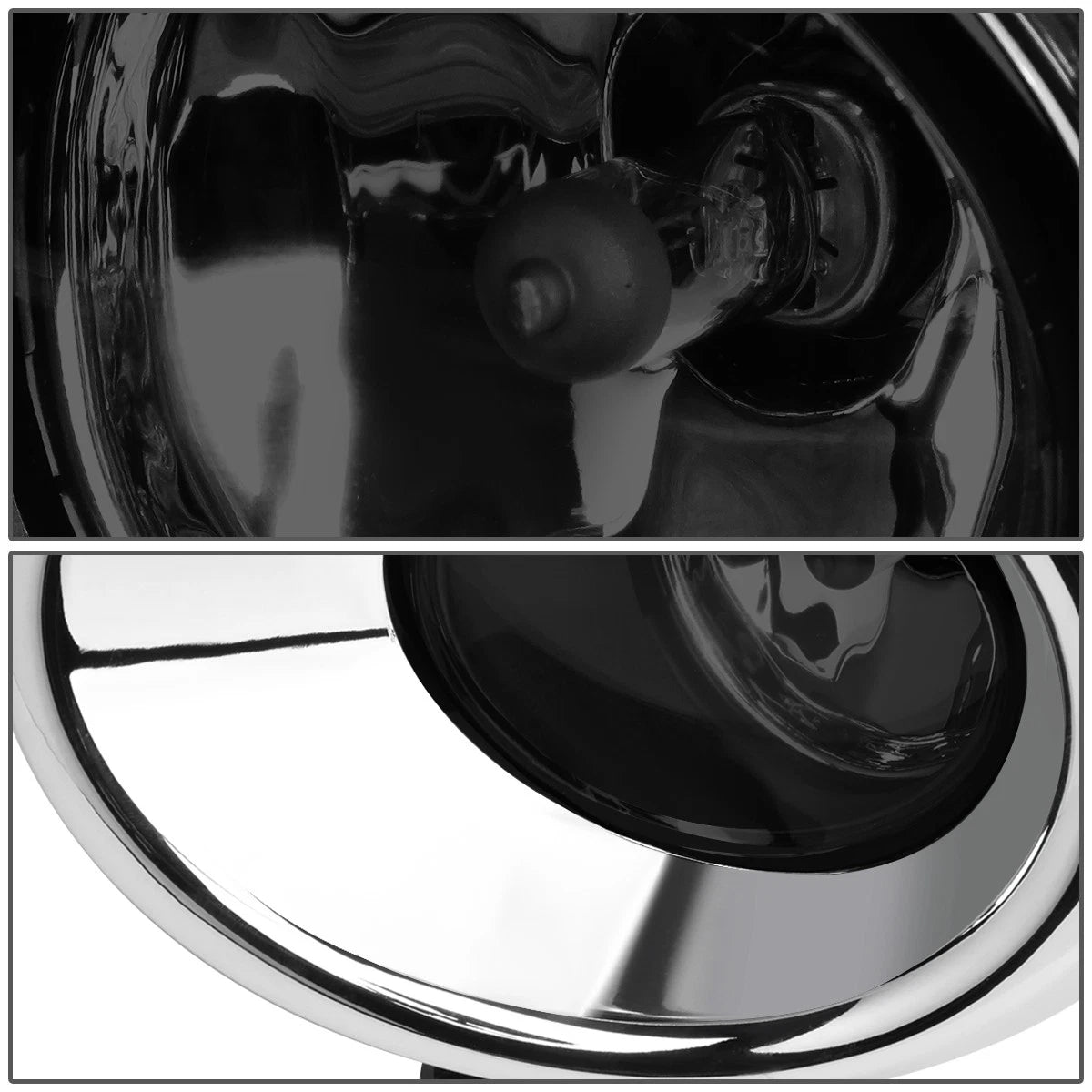 Pair of Smoked Lens Fog Lights for Nissan Pathfinder (2013–2016) + Chrome Covers + Switch