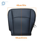 Black Leather Driver Bottom Seat Cover for Dodge Ram Laramie 1500 2500 (2013-2018)