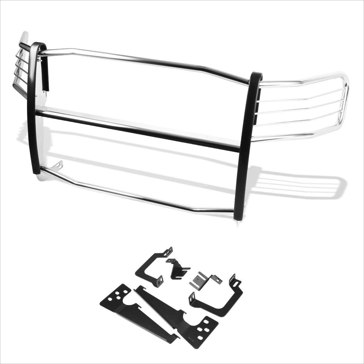 Chrome Bumper Brush Grill Guard for Dodge Ram 1500-3500 Mega Cab (2006–2008)
