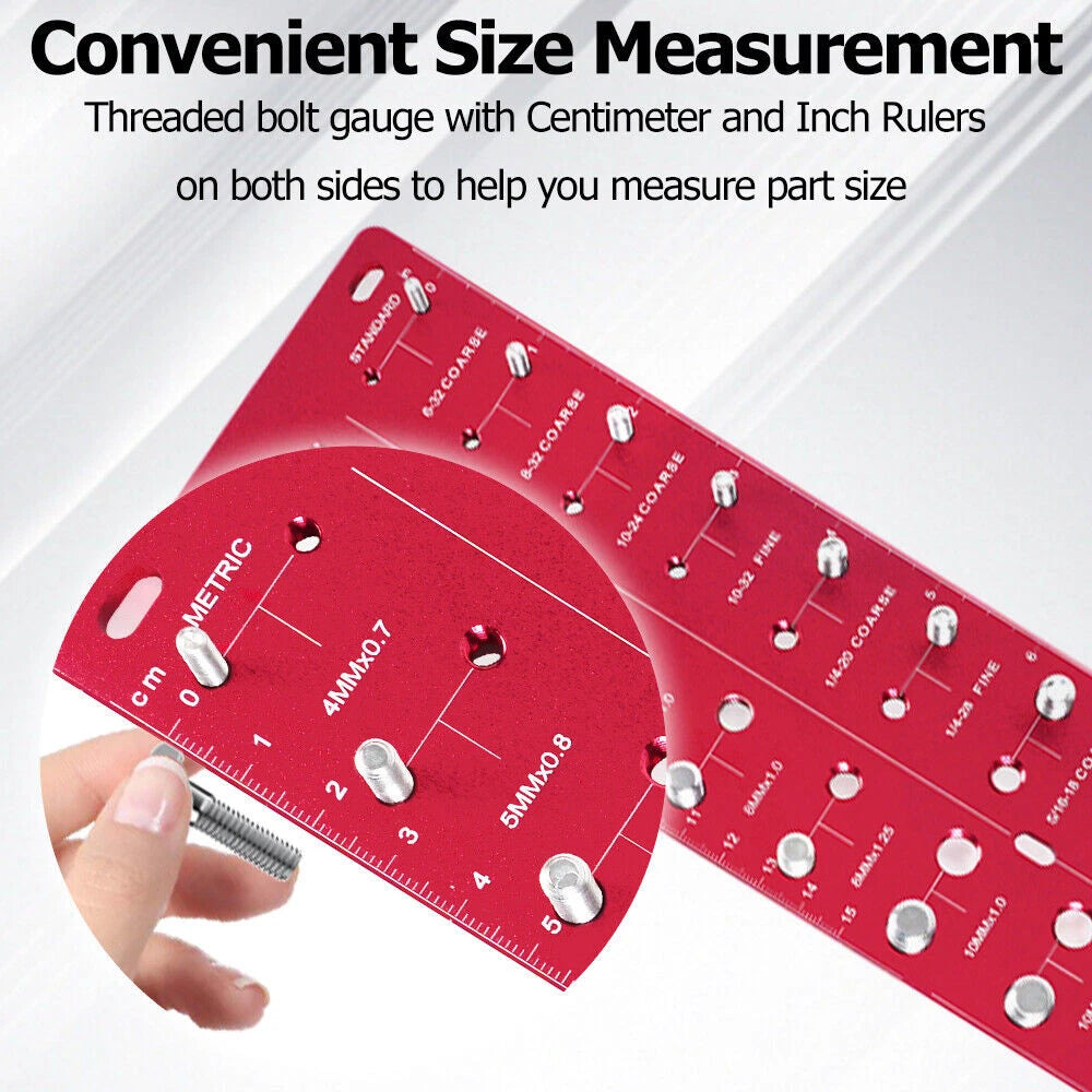 Thread Checker Gauge for Inch and Metric Screws