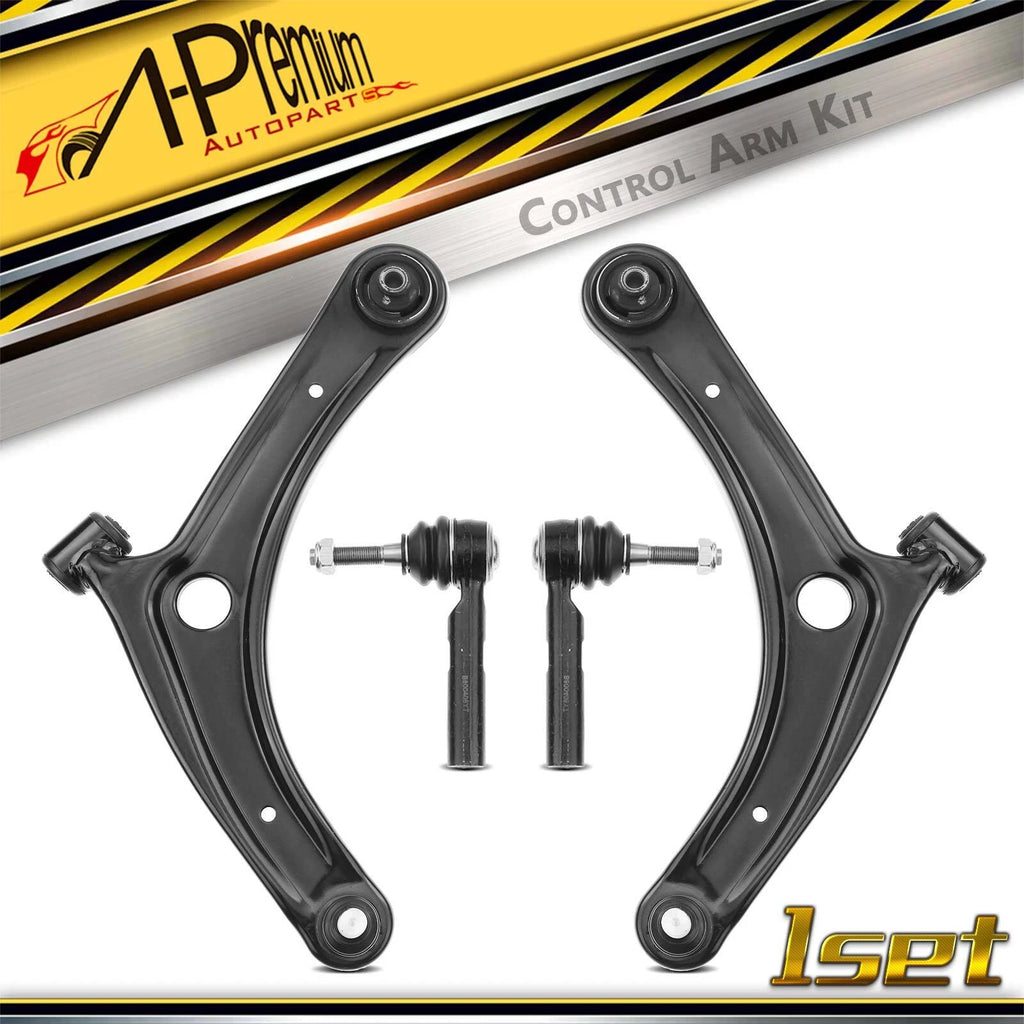 Set of 4 Front Control Arm, Ball Joint & Tie Rod for Jeep Compass Patriot (2007–2017)