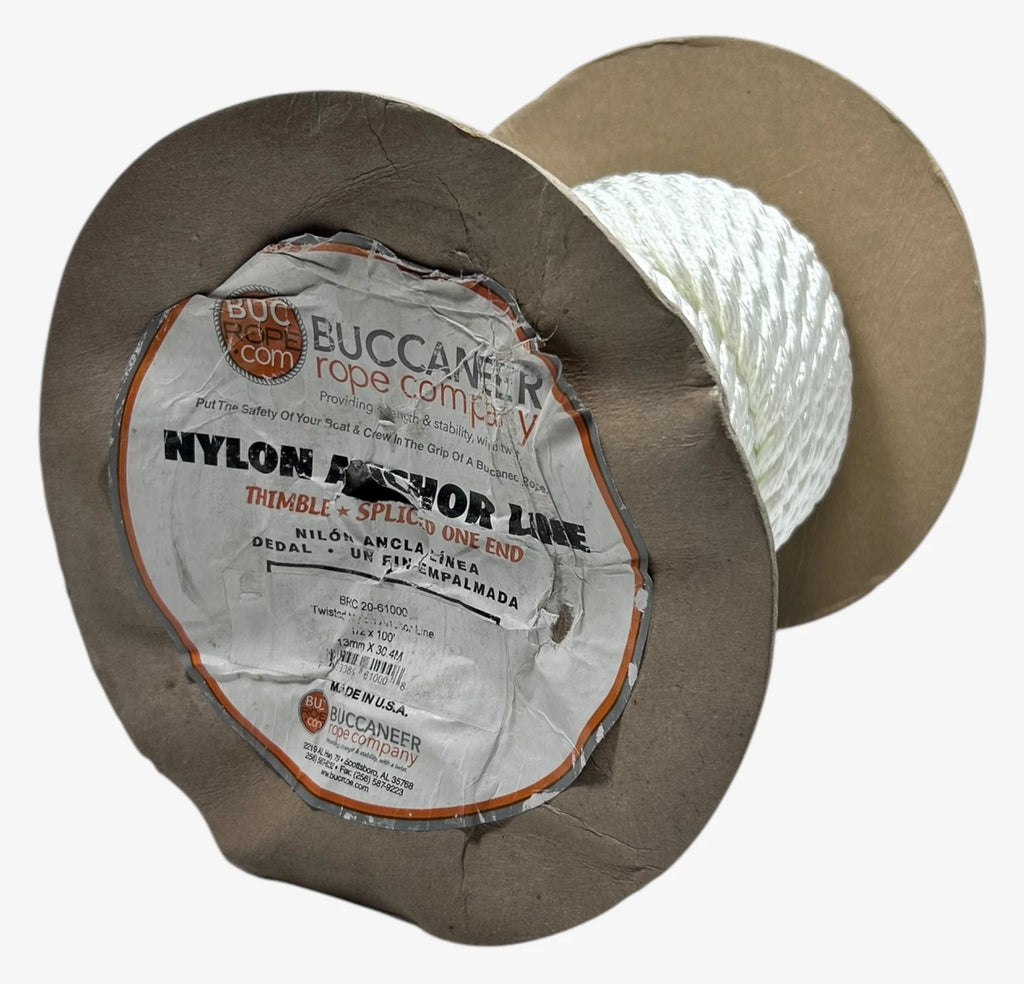 Marine Nylon Anchor Line 1/2'' x 100ft for Buccaneer 20-61000