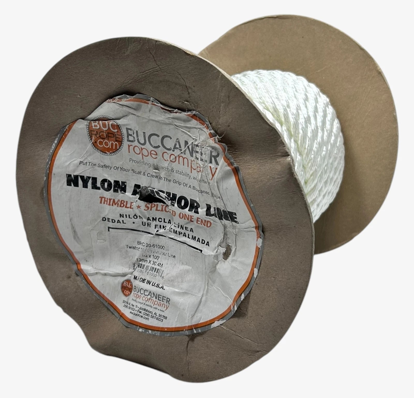 Marine Nylon Anchor Line 1/2'' x 100ft for Buccaneer 20-61000