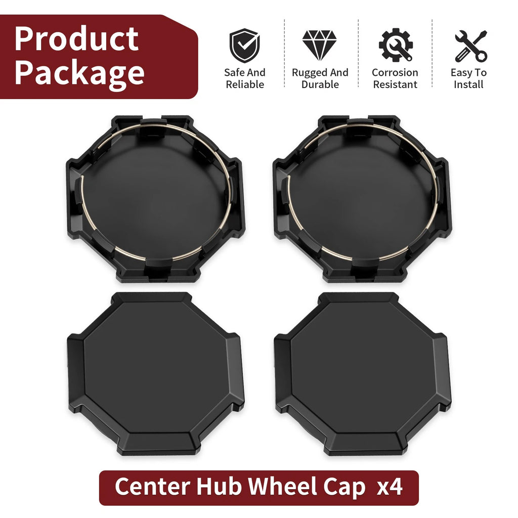 4 Pack Wheel Hub Caps for Polaris Sportsman XP 1000 / Touring XP 1000 (2017–2024)