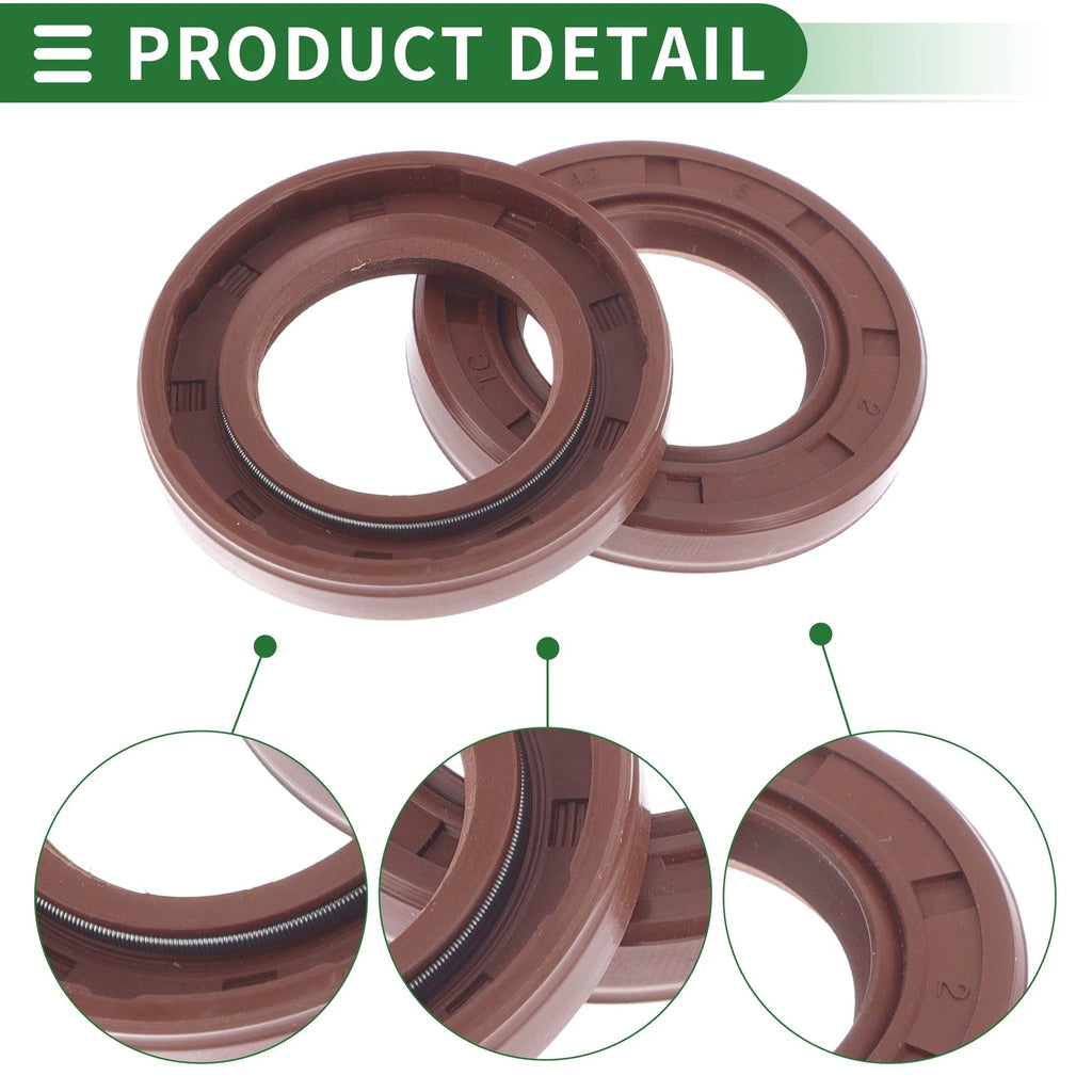 Set of 5 Oil Seal Rotary Shaft Seal FKM Rubber 25x42x6mm