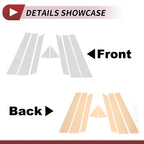 Set of 8 Door Pillar Window Trim for Audi Q5 (2018–2021) Chrome