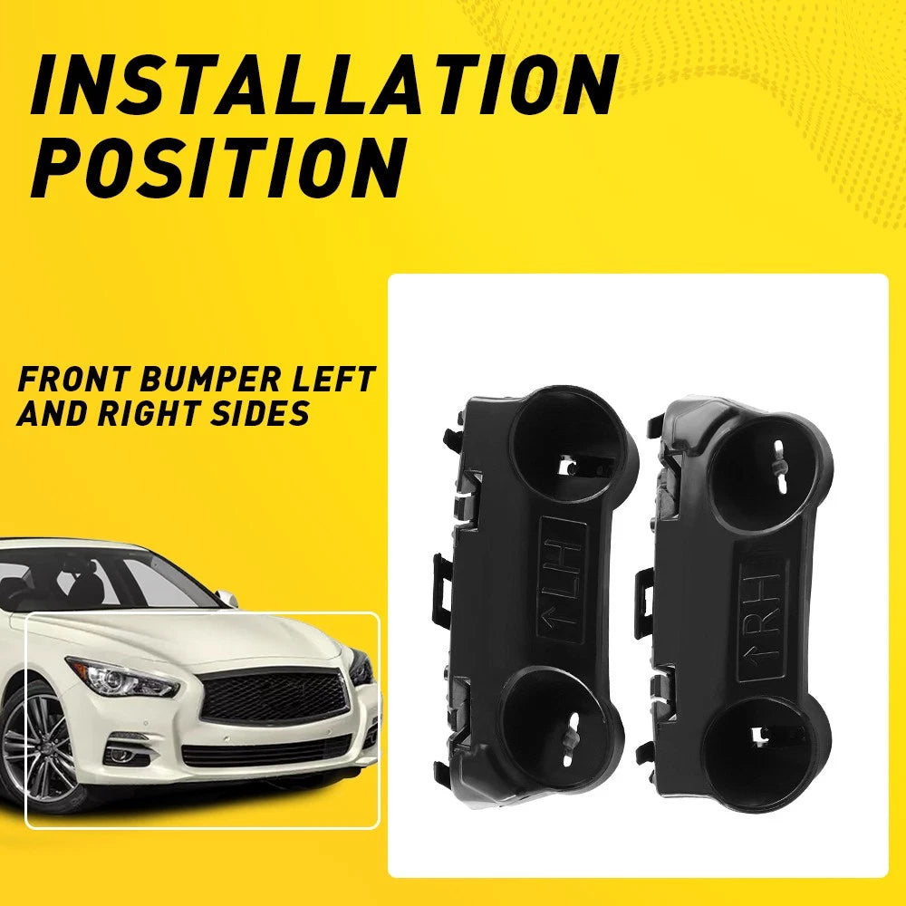 Pair Front Bumper Bracket for Infiniti Q50 (2014â2021)