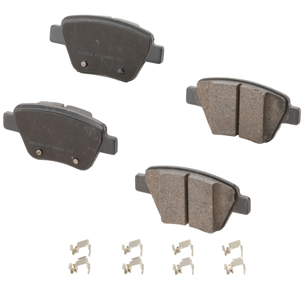 Set of 4 Rear NAO Brake Pads for Volkswagen Jetta (2010–2018)