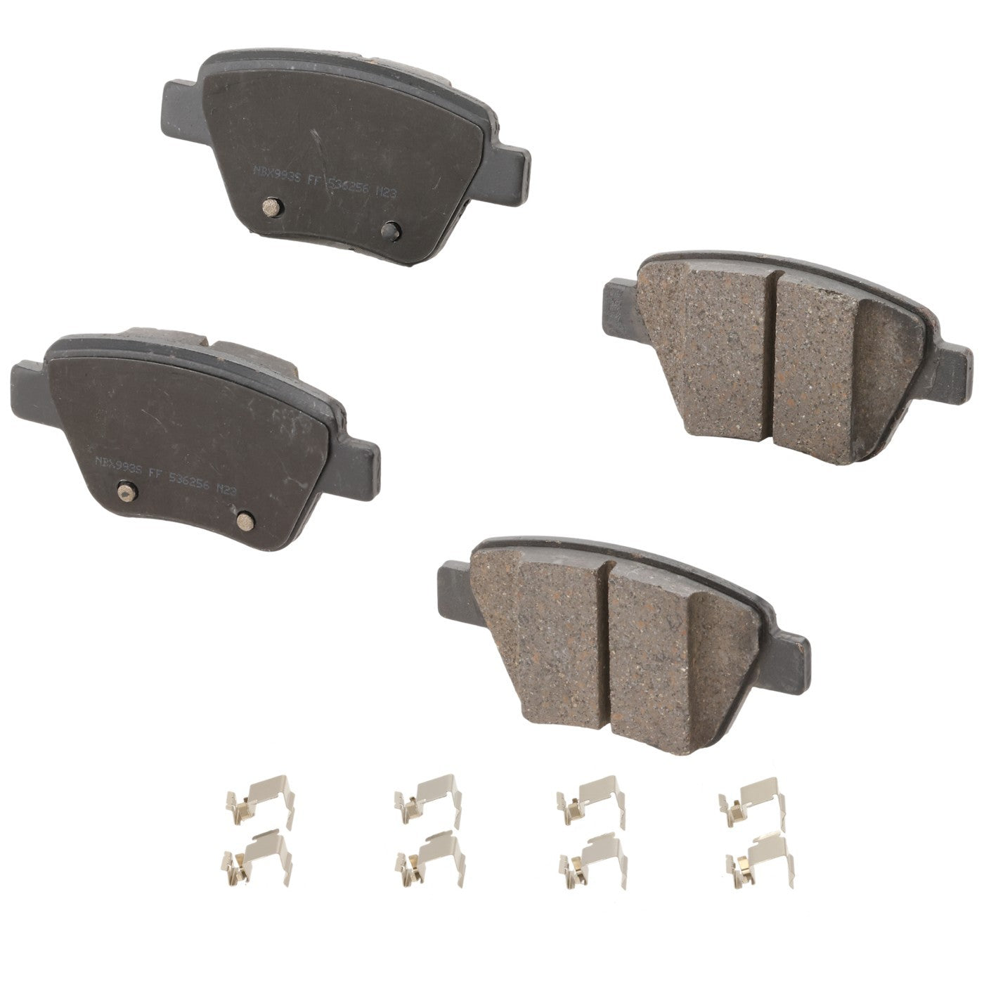 Set of 4 Rear NAO Brake Pads for Volkswagen Jetta (2010–2018)
