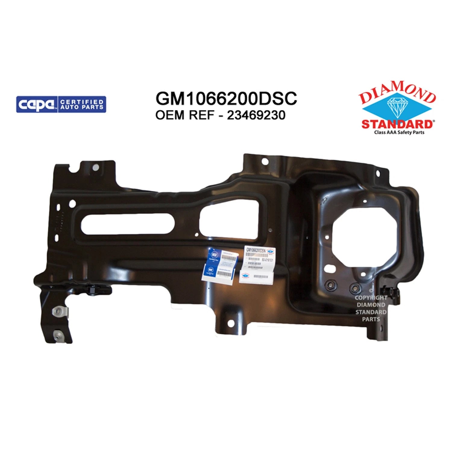 Replacement Steel Front Driver Side Outer Bumper Mounting Bracket