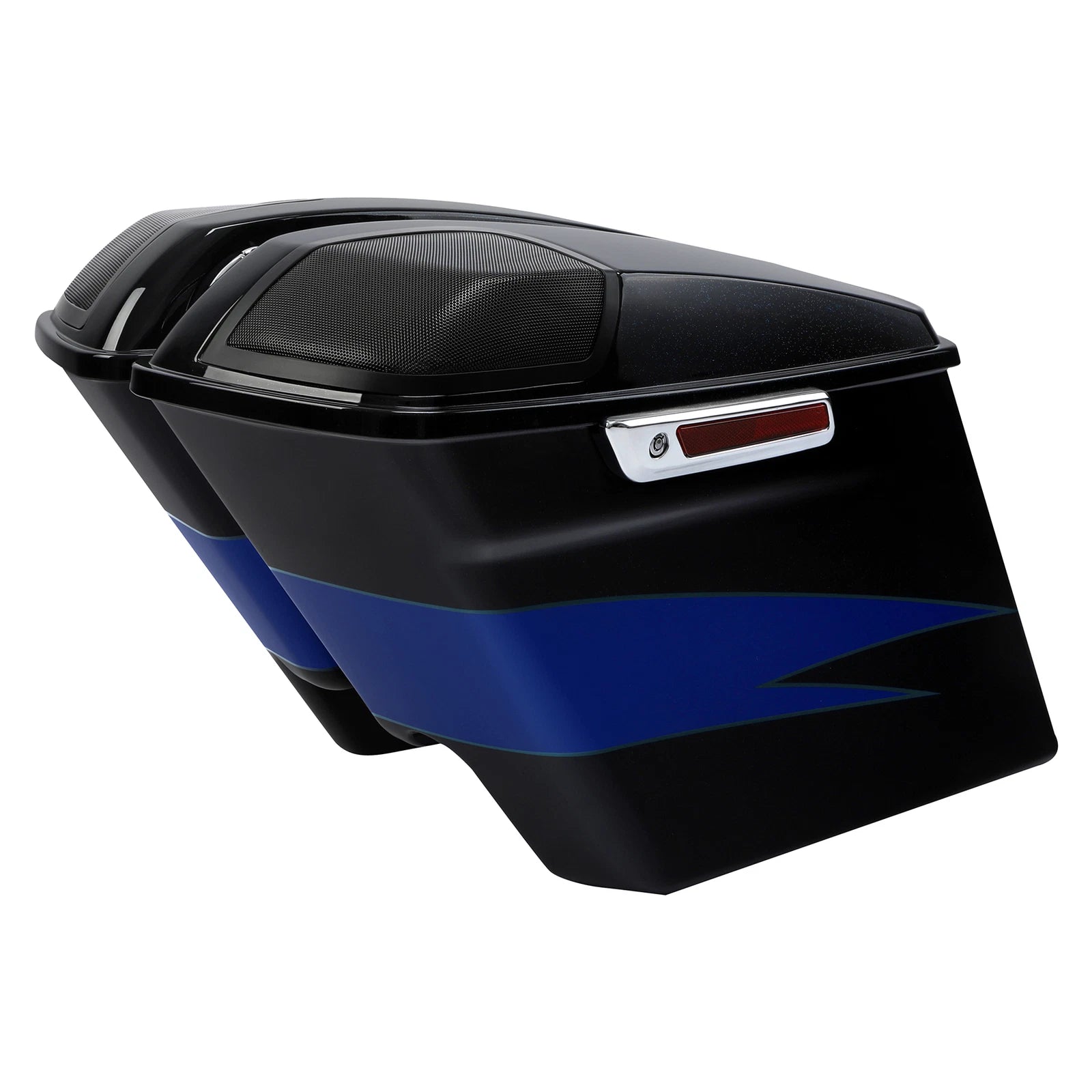 5" Stretched Saddlebag for Harley Street Glide (2014–2024) Candy Cobalt/Indigo Ink