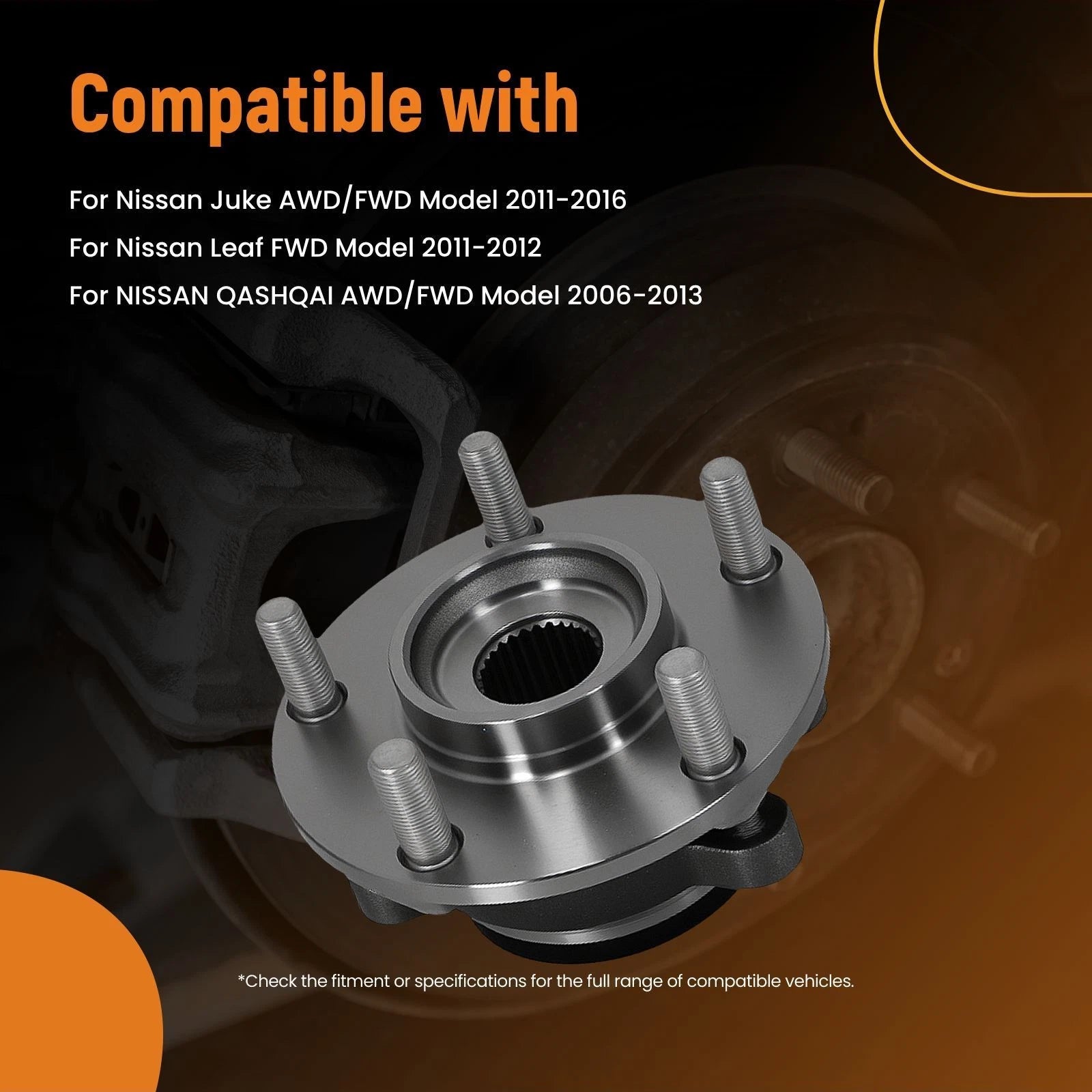 Front Wheel Hub & Bearing Kit for Nissan Juke (2011-2016)